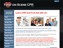 Tablet Screenshot of firstonscenecpr.com
